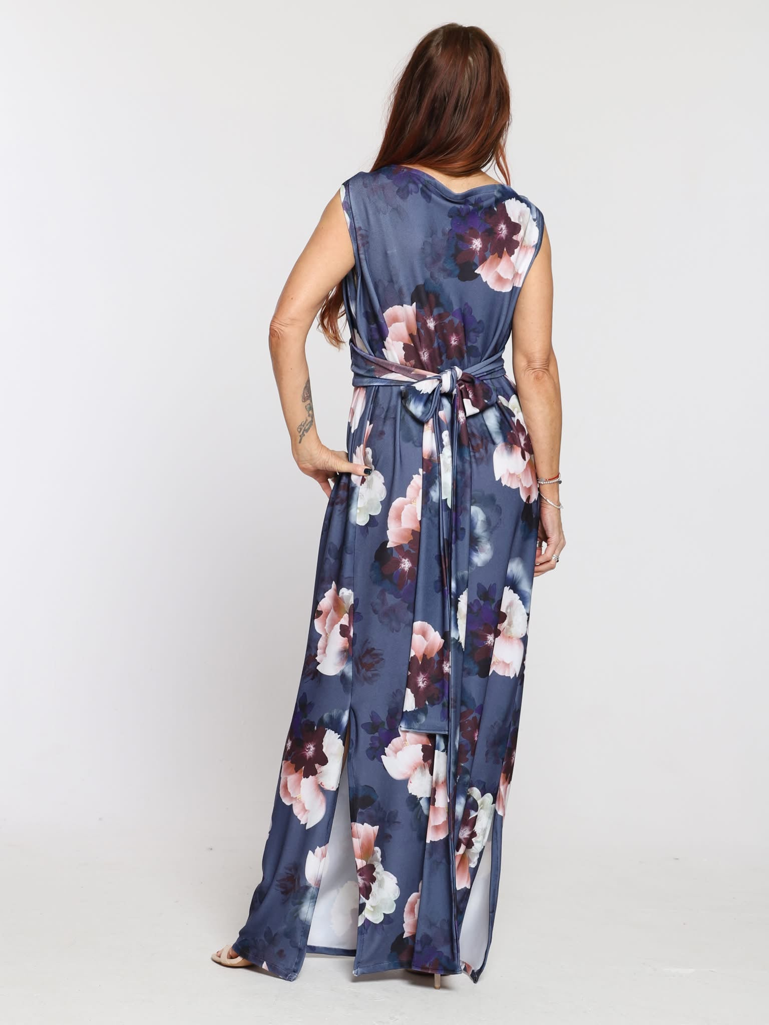 Blue Floral Maxi Dress