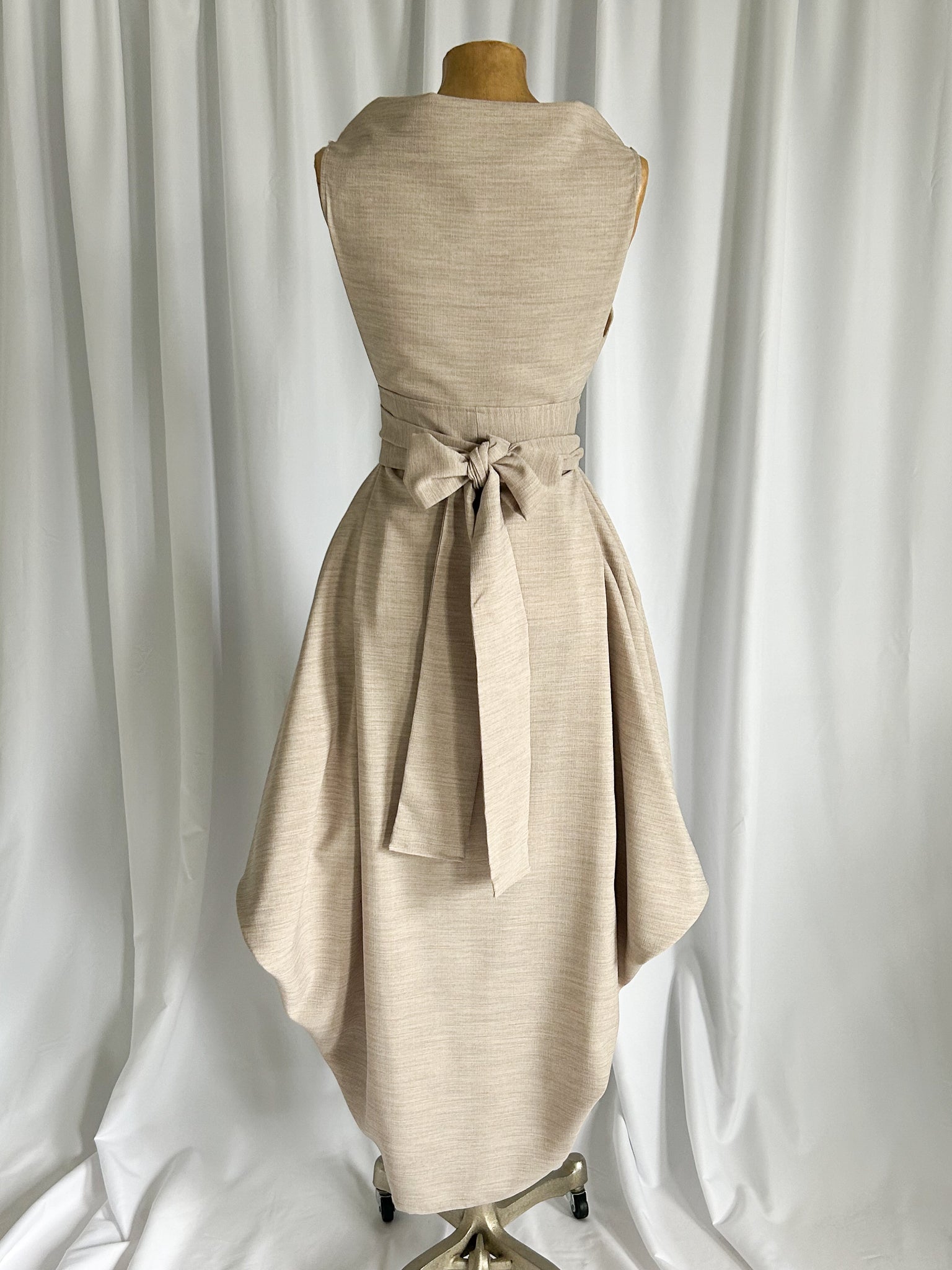 Stone Linen Look Harlow Dress