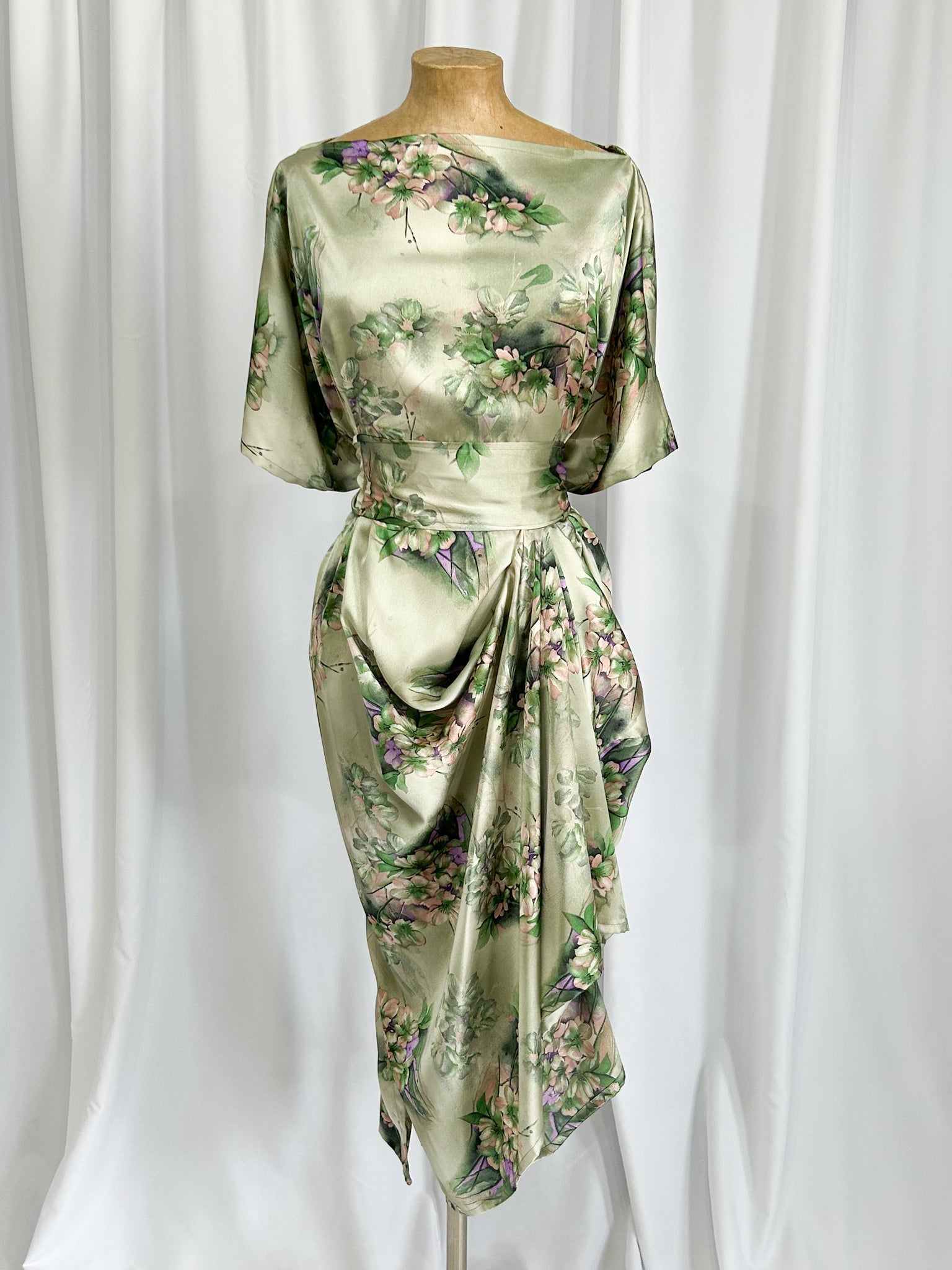 Sage Green Olivia Floral Riva Dress