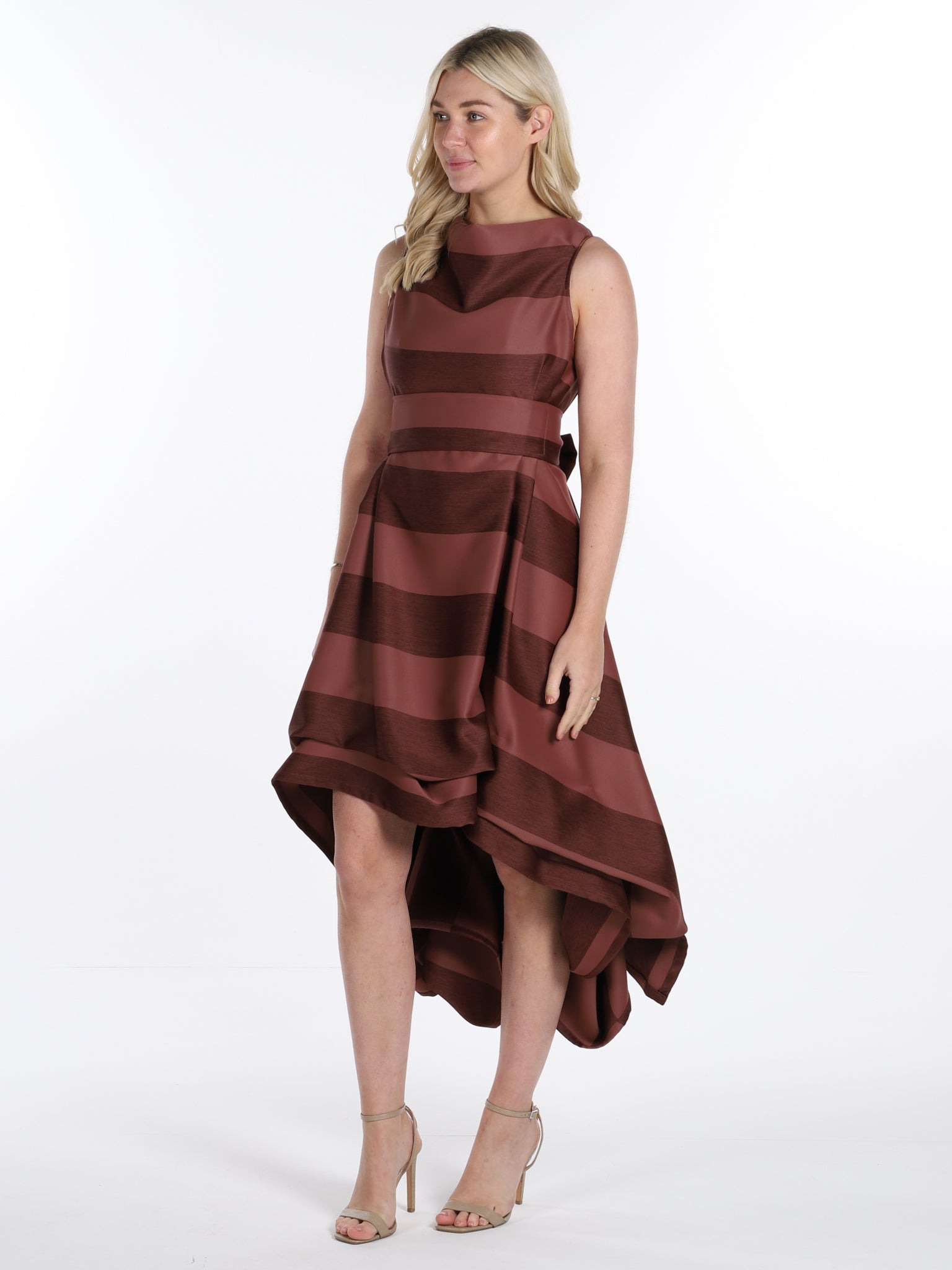 Burgundy Stripe Wendy Dress