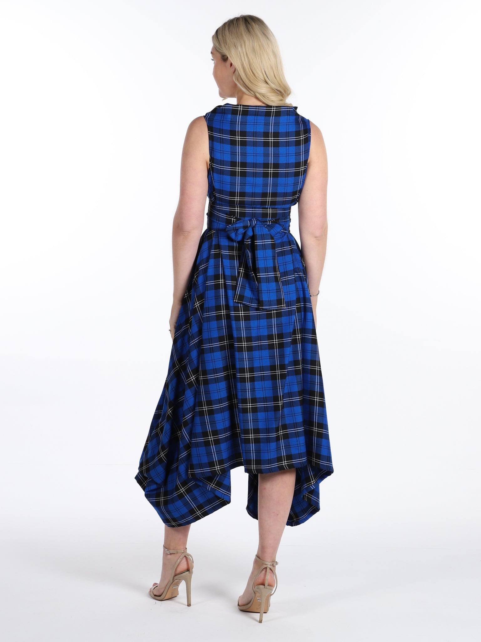 Royal Blue Tartan Darcy Dress