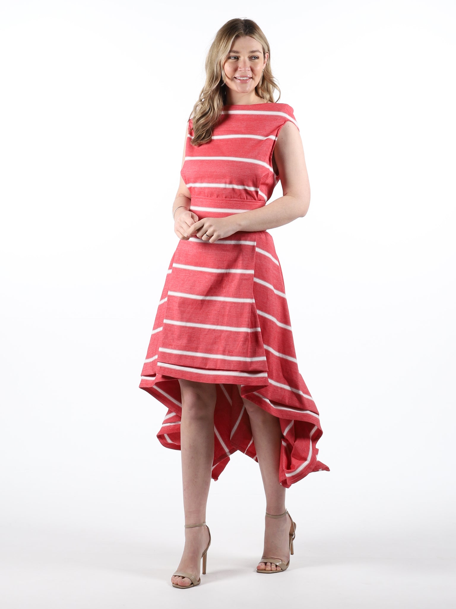 Red Stripe Cotton Wendy Dress