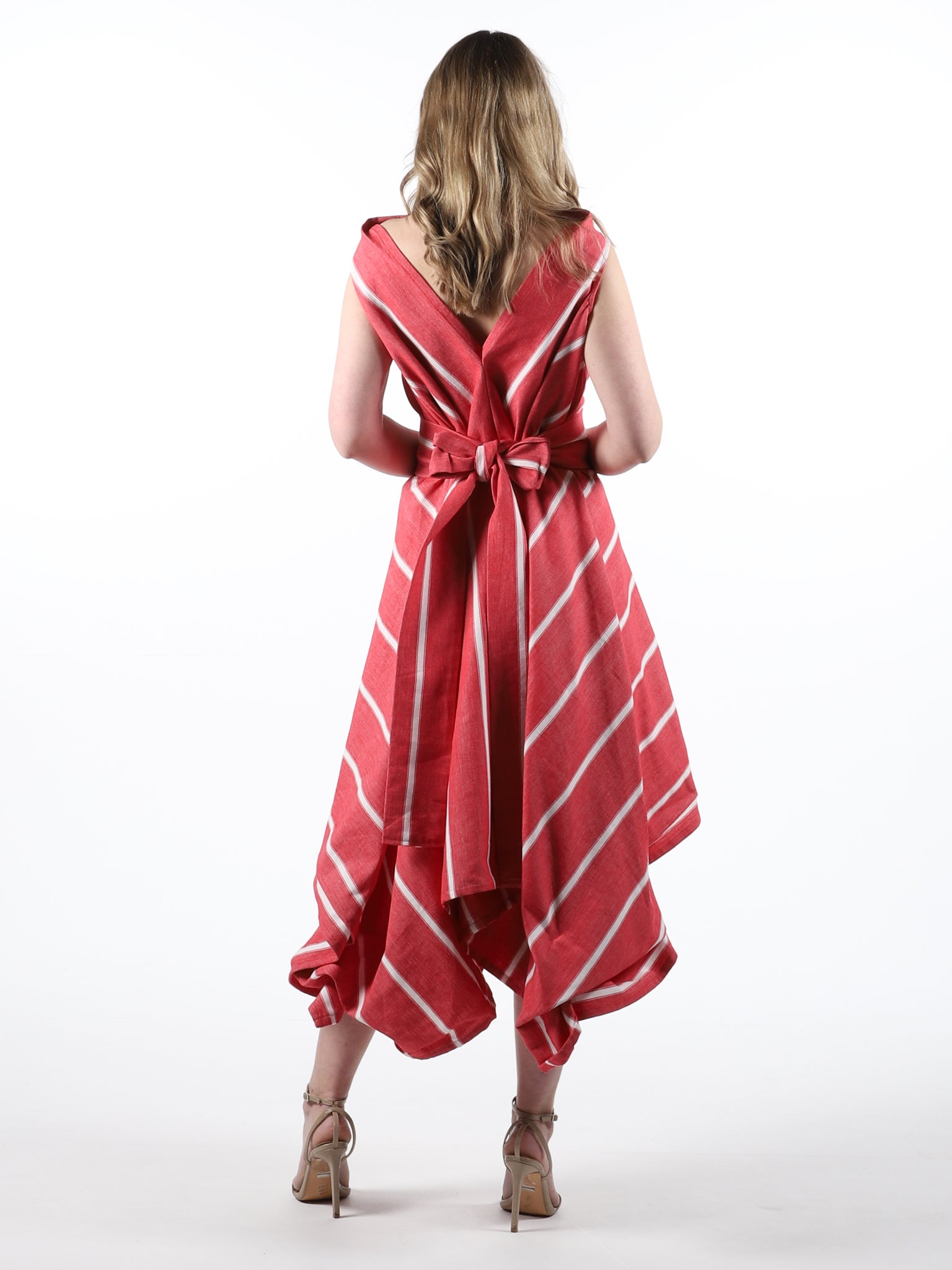 Red Stripe Cotton Wendy Dress