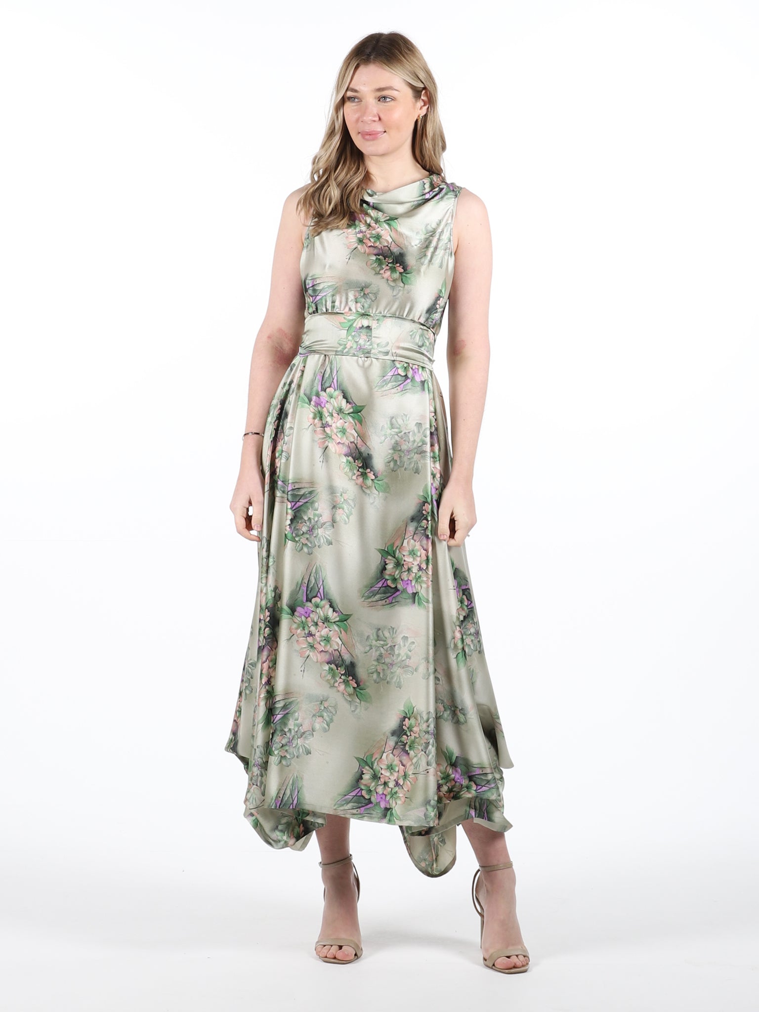 Sage Olivia Floral Darcy Dress (worn back to front)