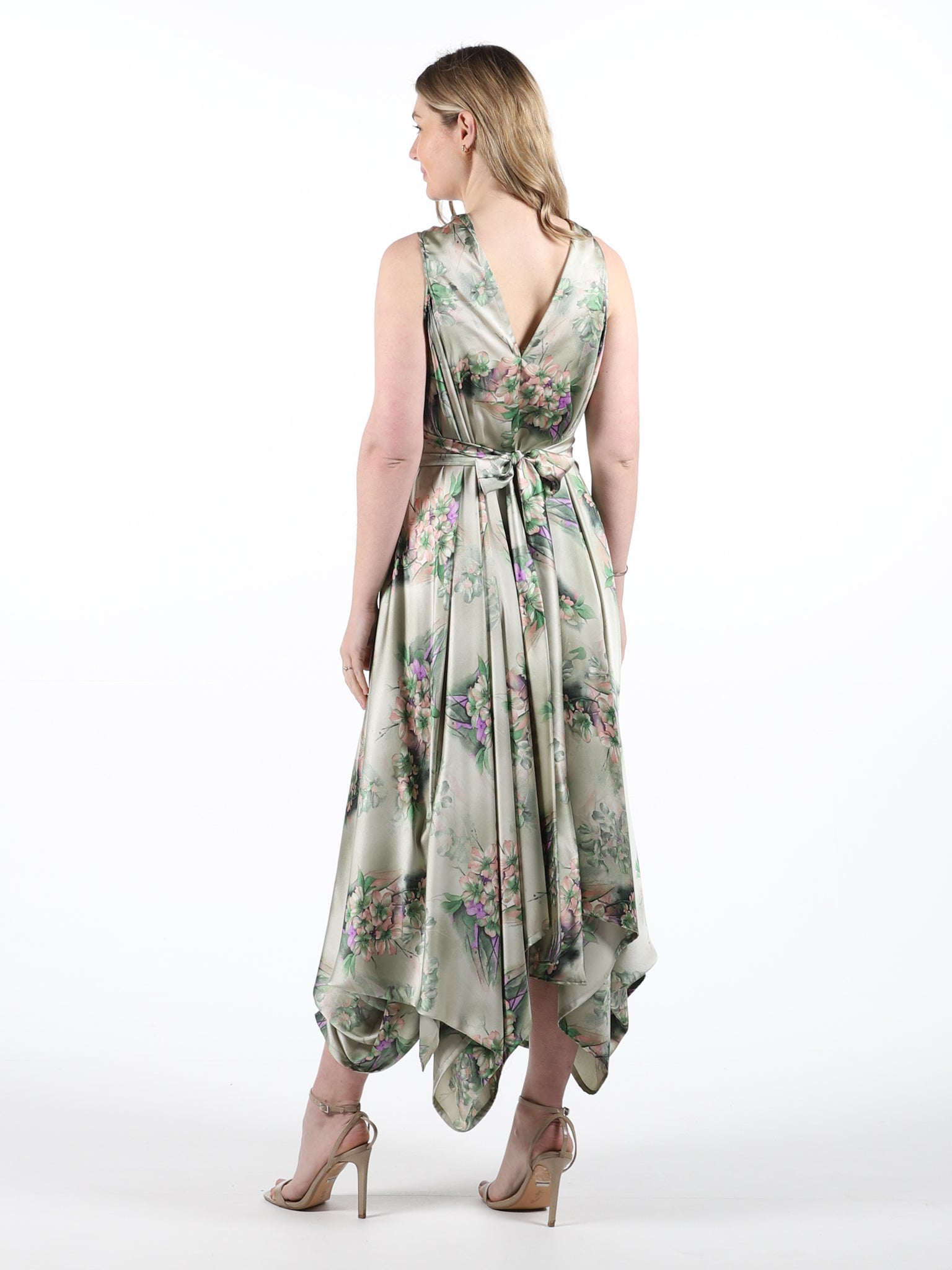 Sage Olivia Floral Darcy Dress (worn back to front)