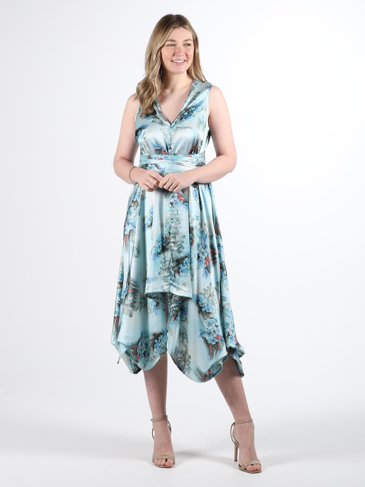 Blue Olivia Floral Darcy Dress