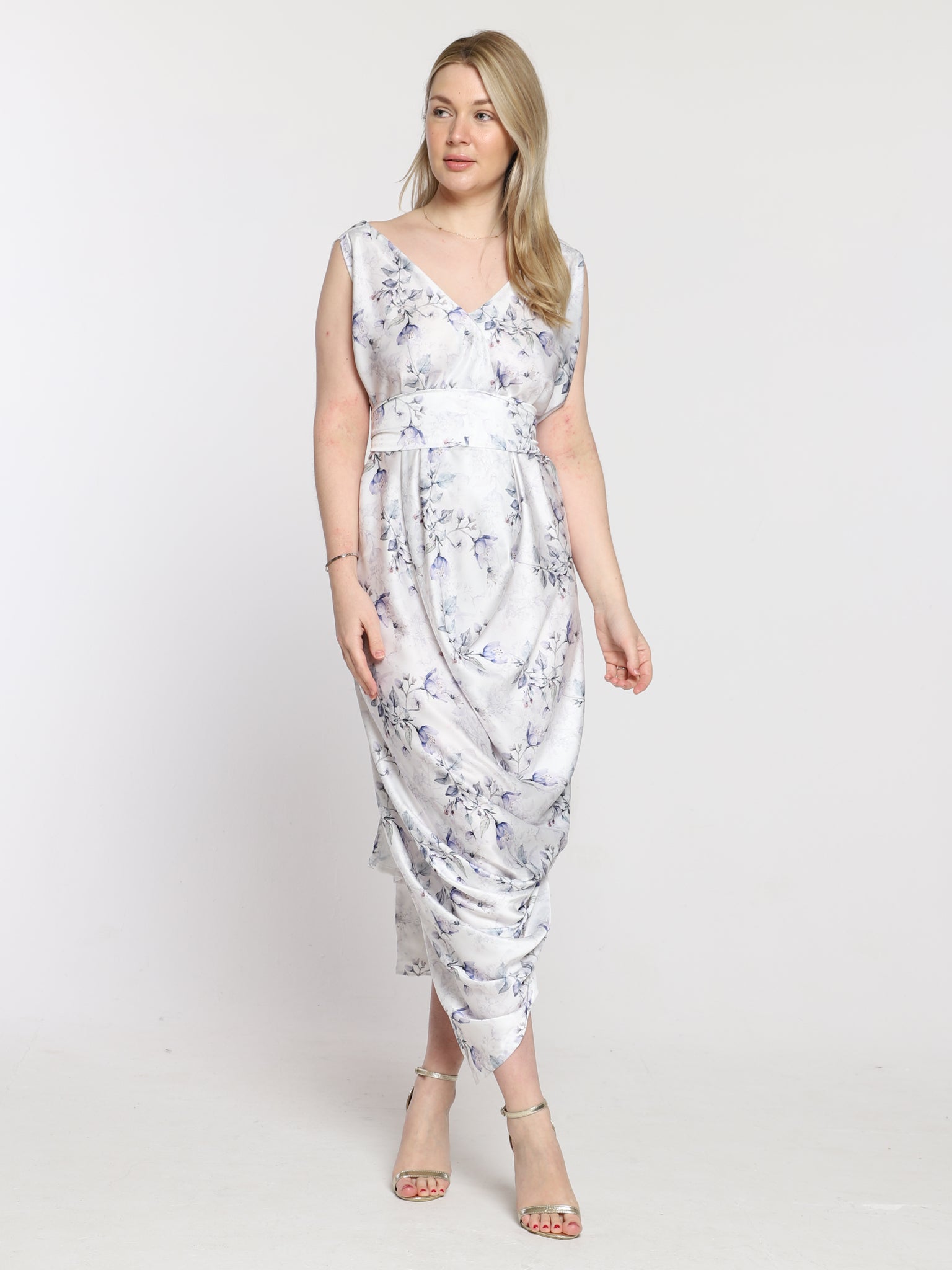 Blue Wildflower Poppy Dress