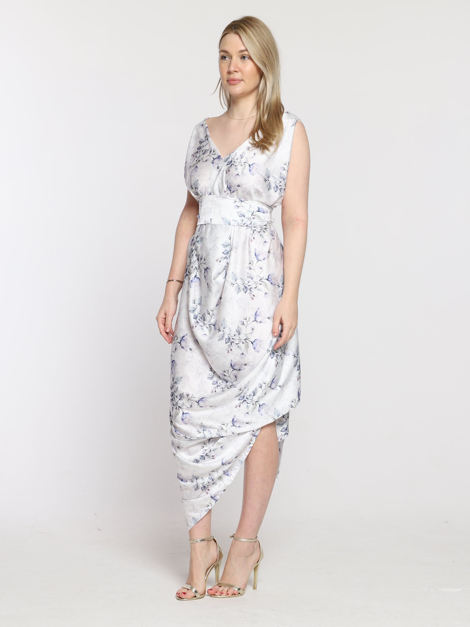 Blue Wildflower Poppy Dress