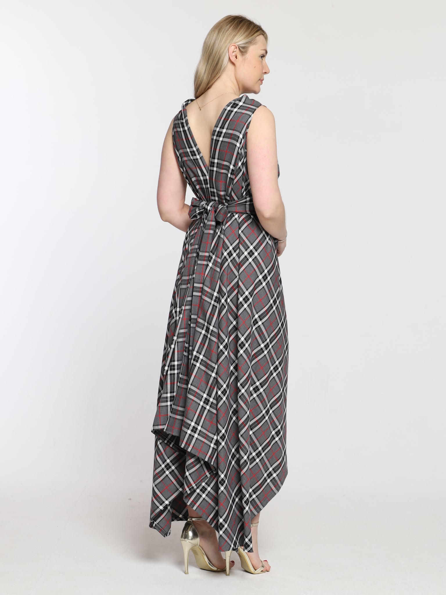 Grey and Red Tartan Ivy Dress