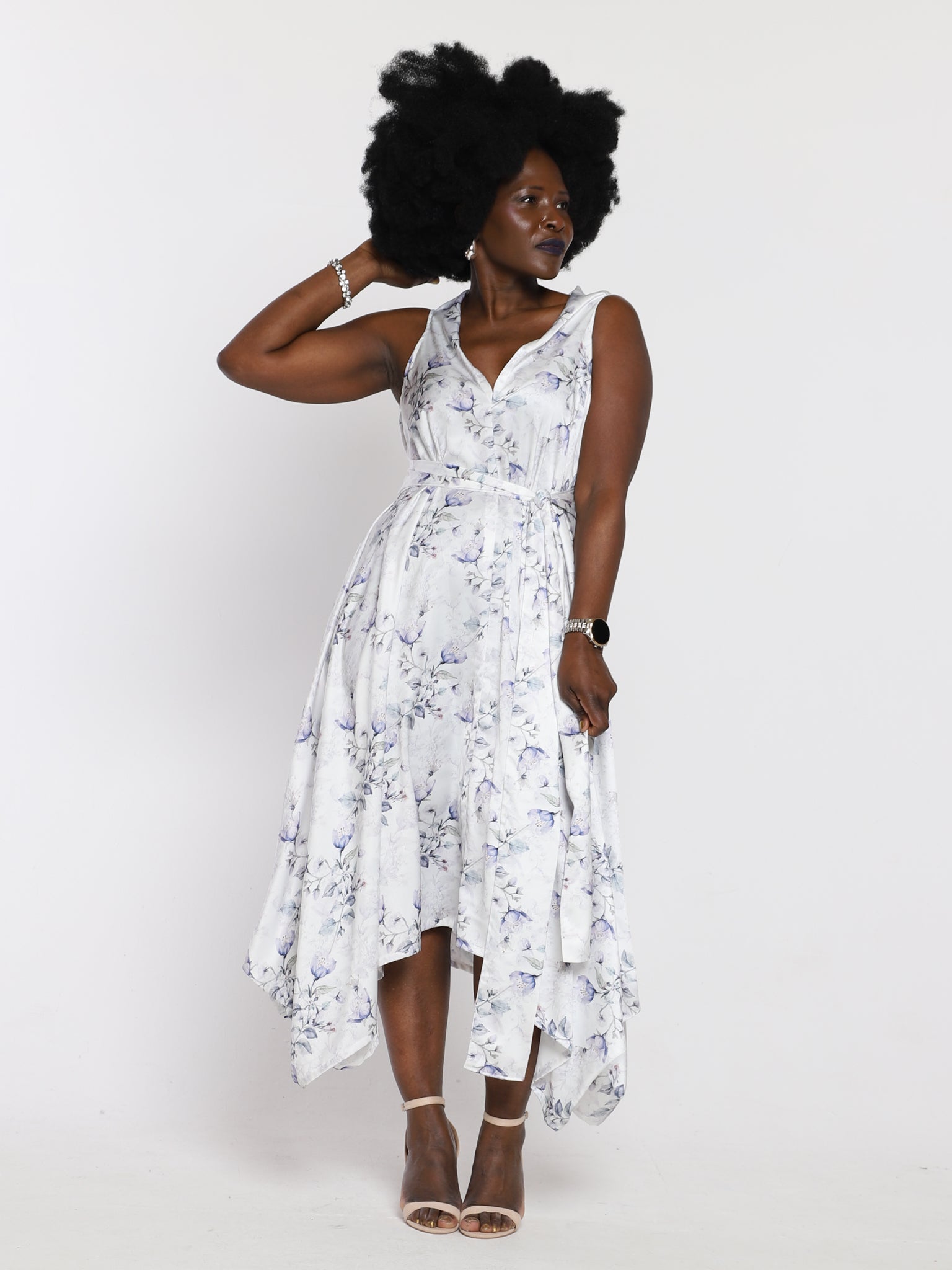 Blue Wildflower Darcy Dress