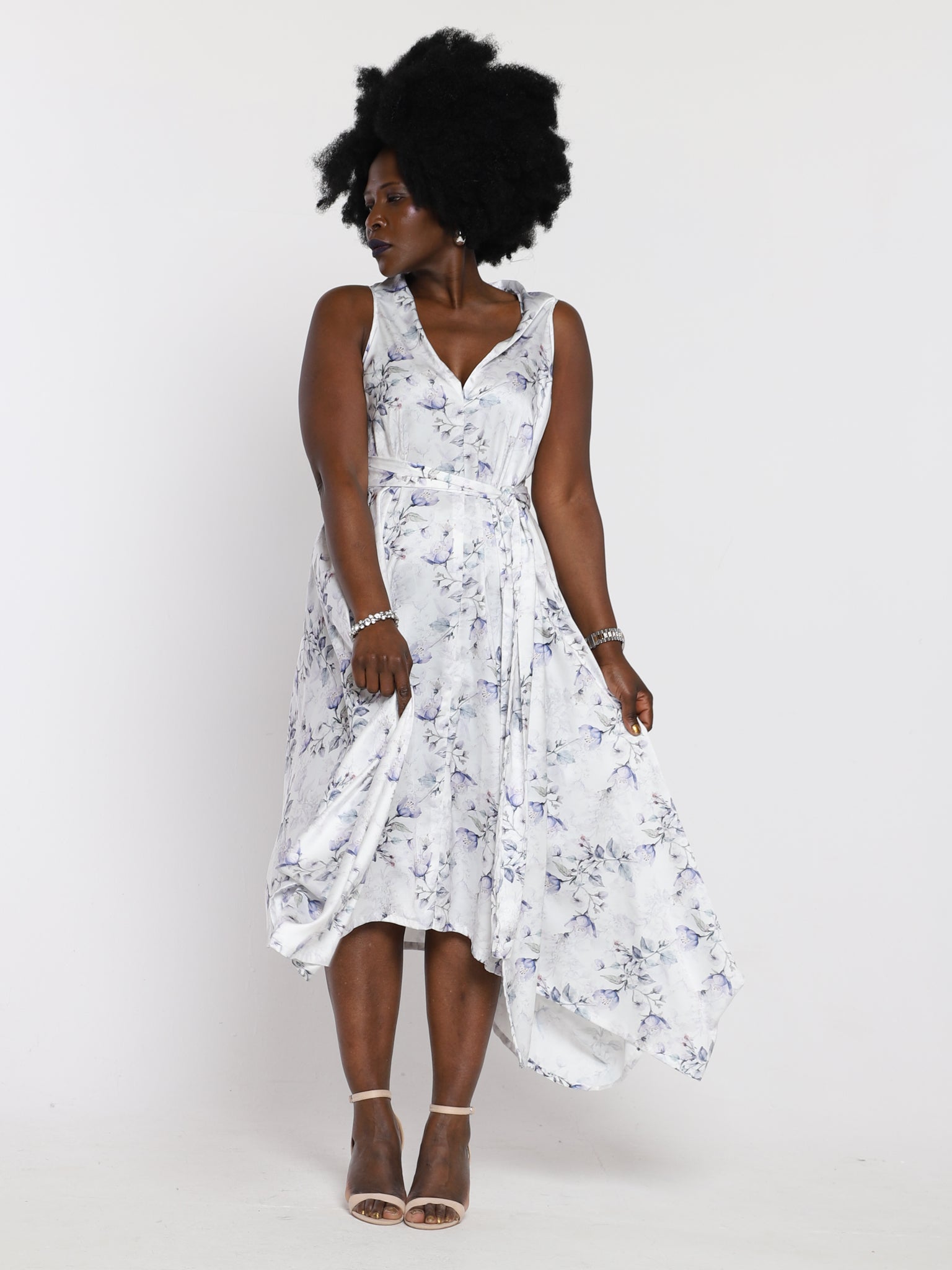 Blue Wildflower Darcy Dress