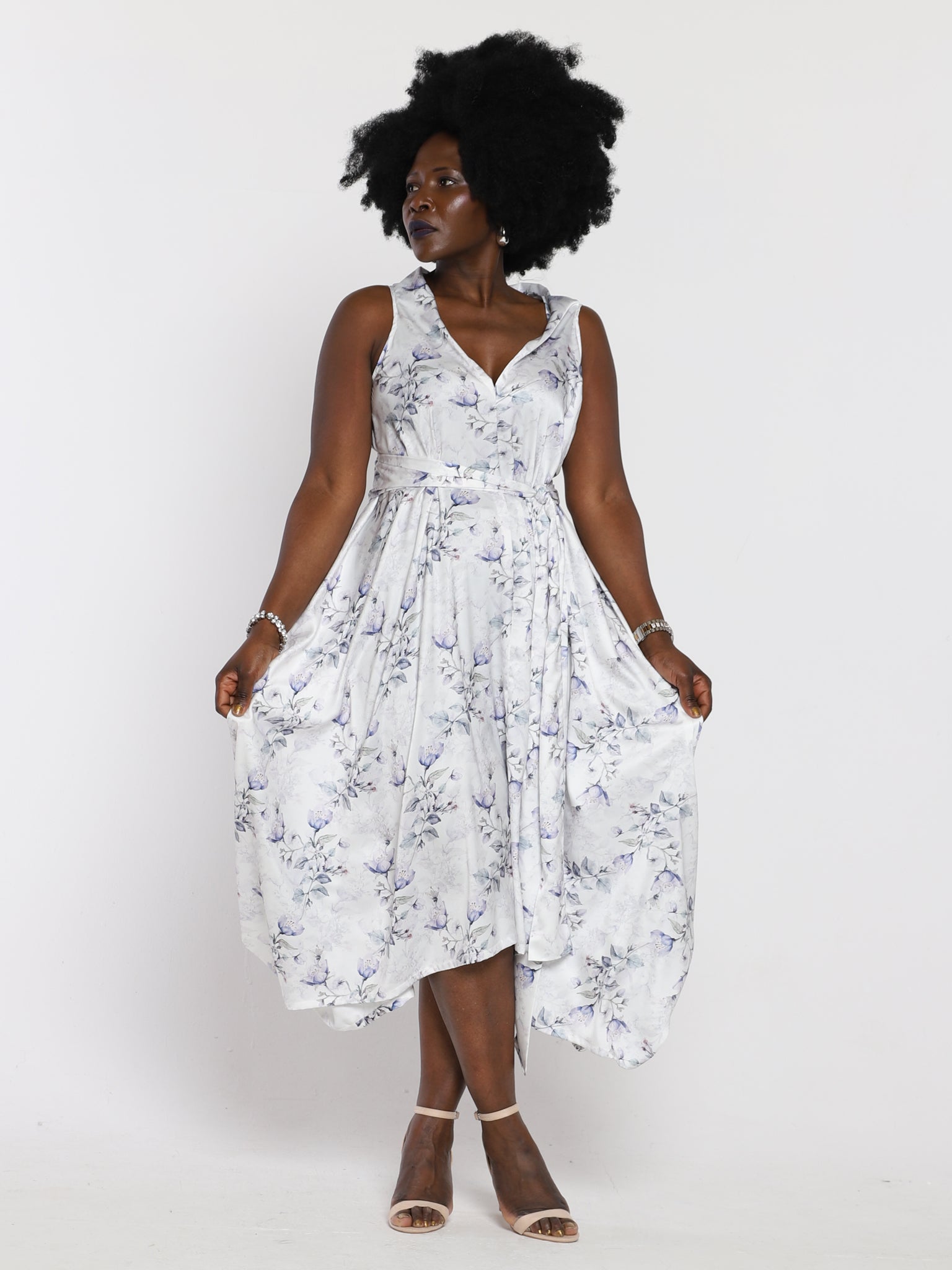Blue Wildflower Darcy Dress