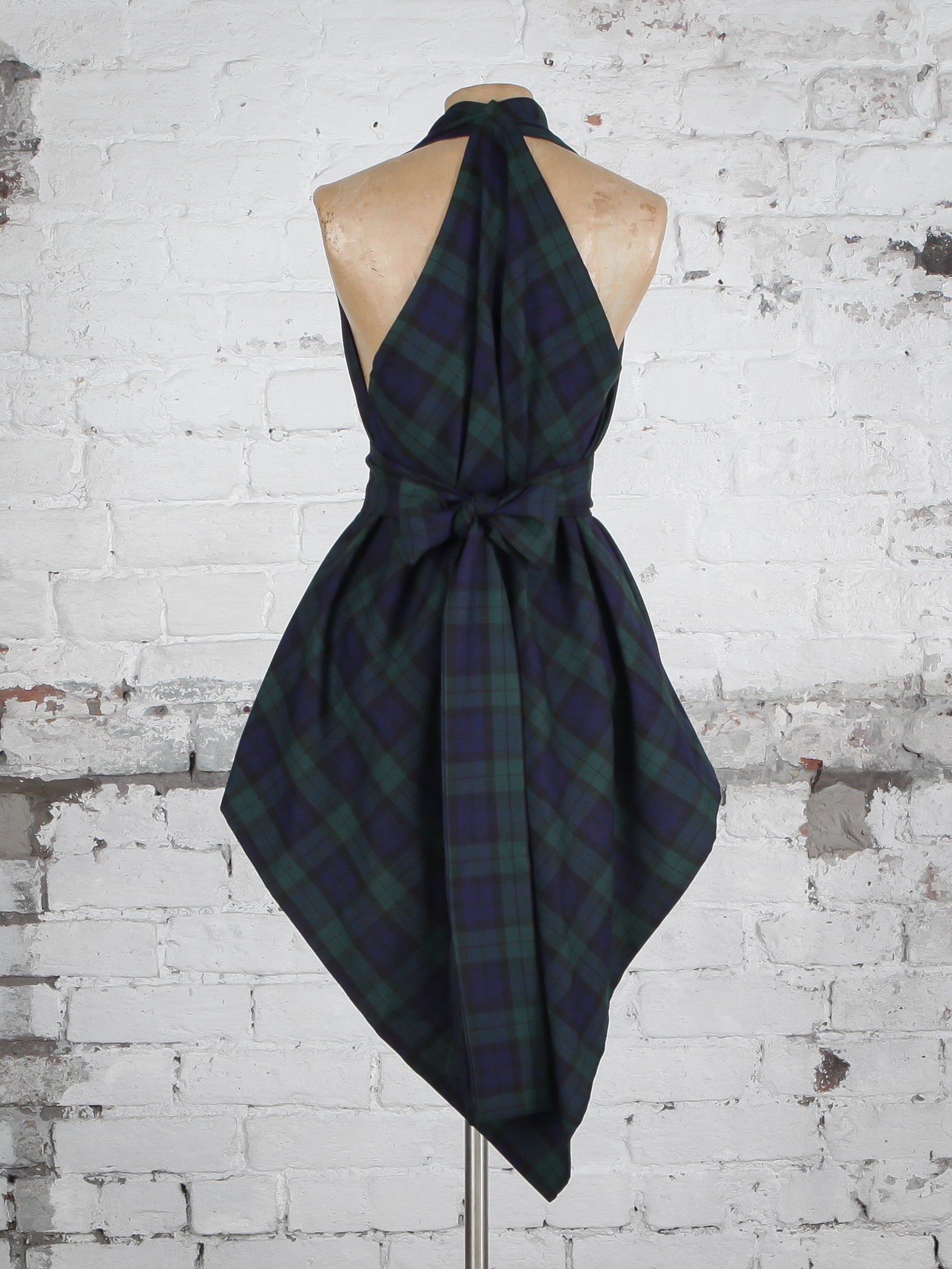 Navy and Green Tartan Alice Maxi Top