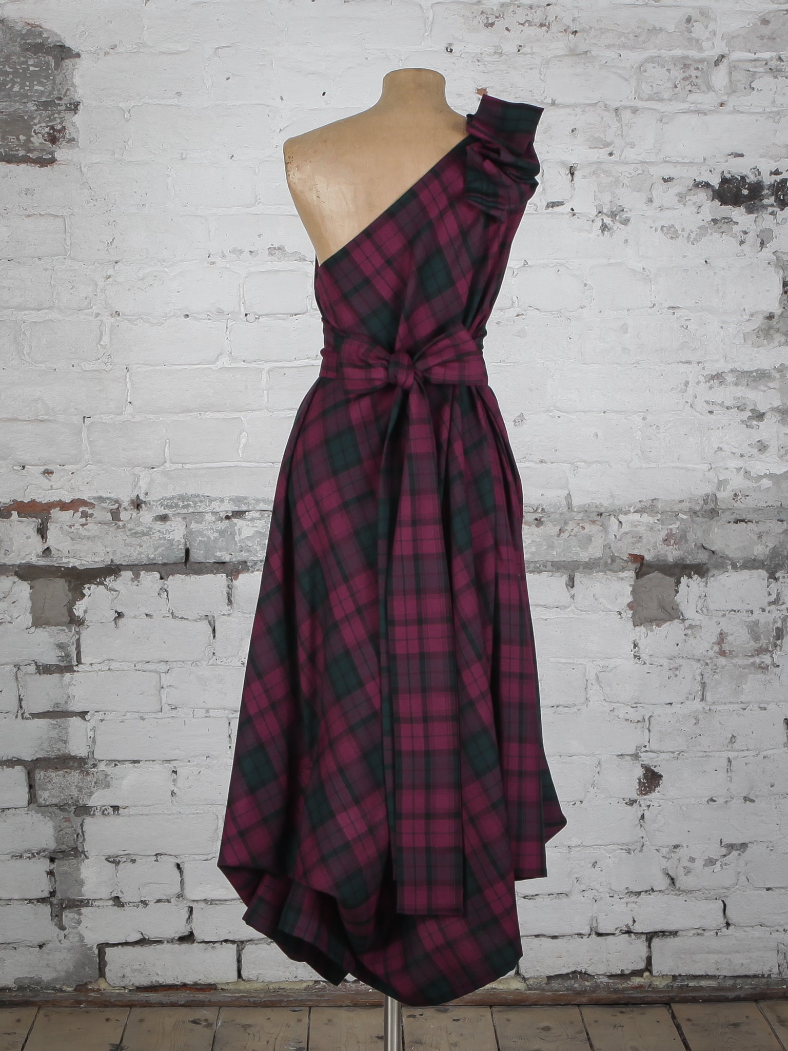 Maroon and Green Tartan Jessie Dress