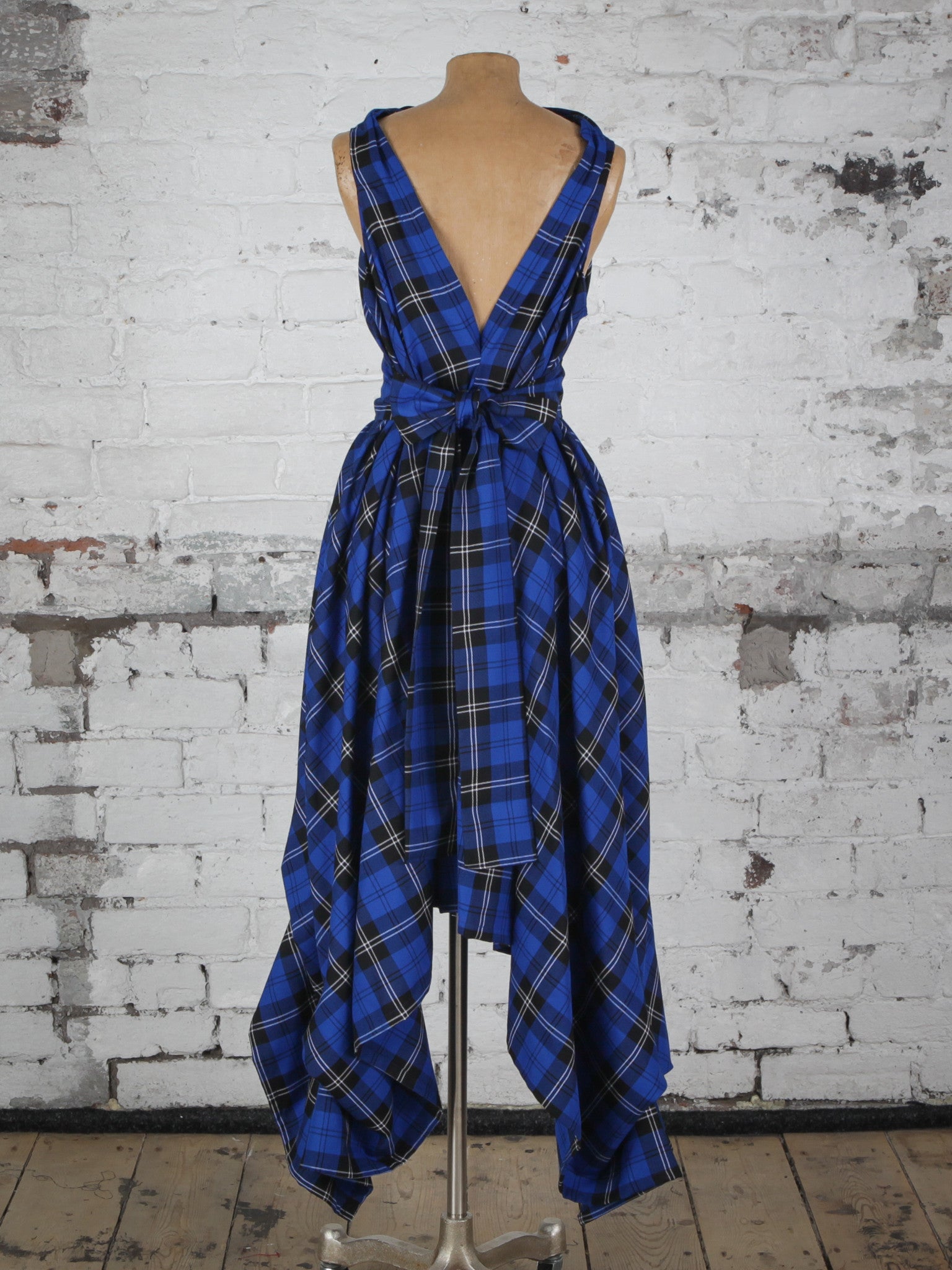 Royal Blue Tartan Wendy Dress