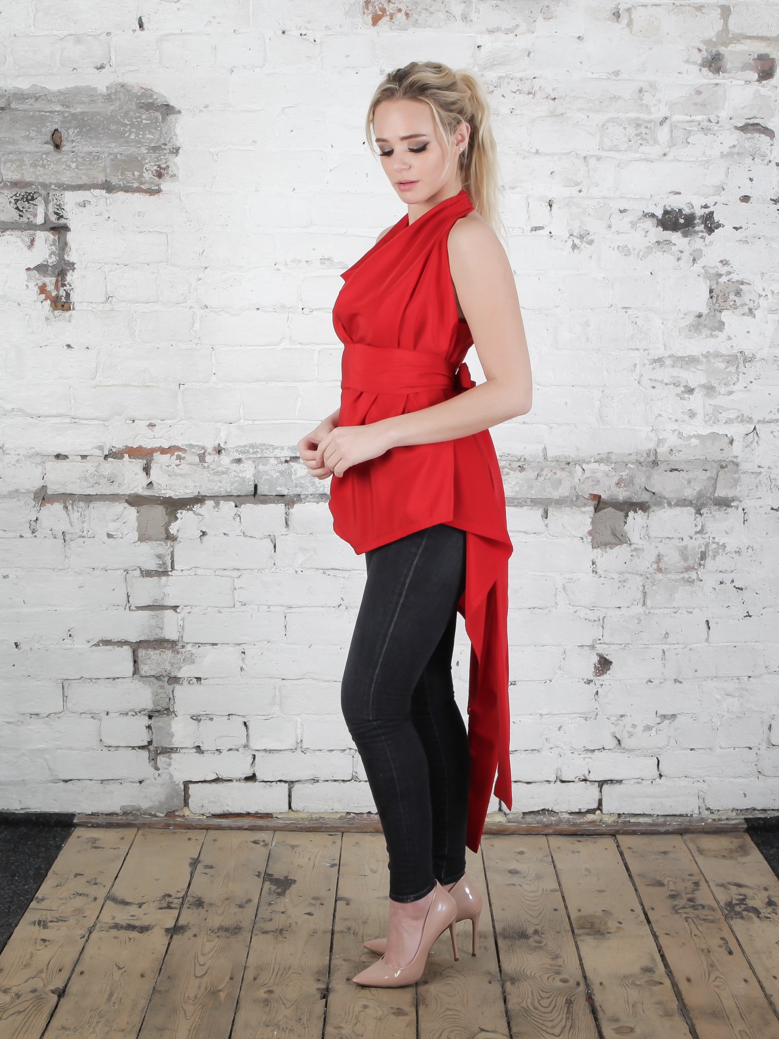 Bright Red Alice Maxi Top