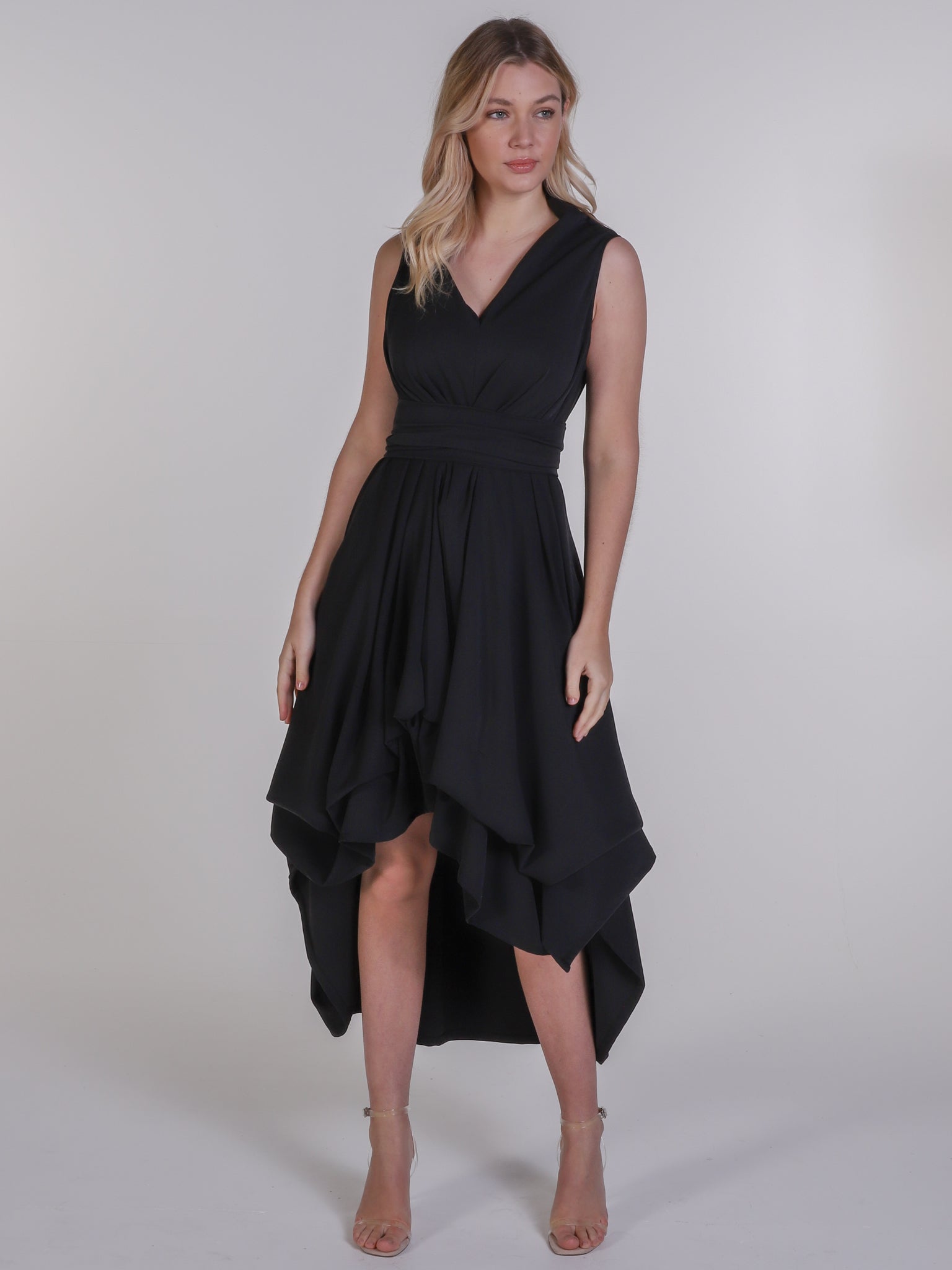 Black Asymmetric Harlow Dress