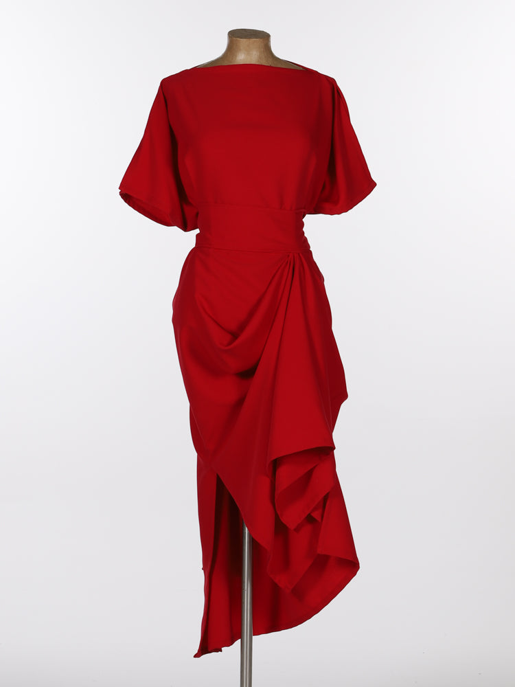 Bright Red Riva Dress