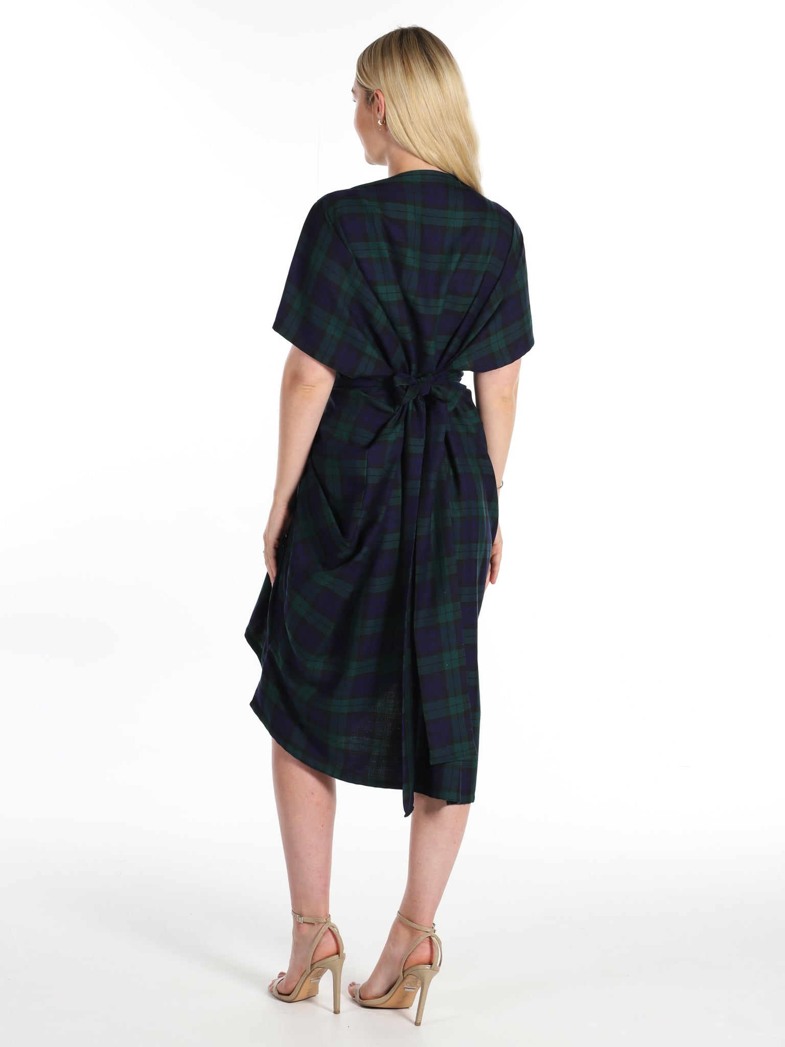 Navy and Green Tartan Riva Dress