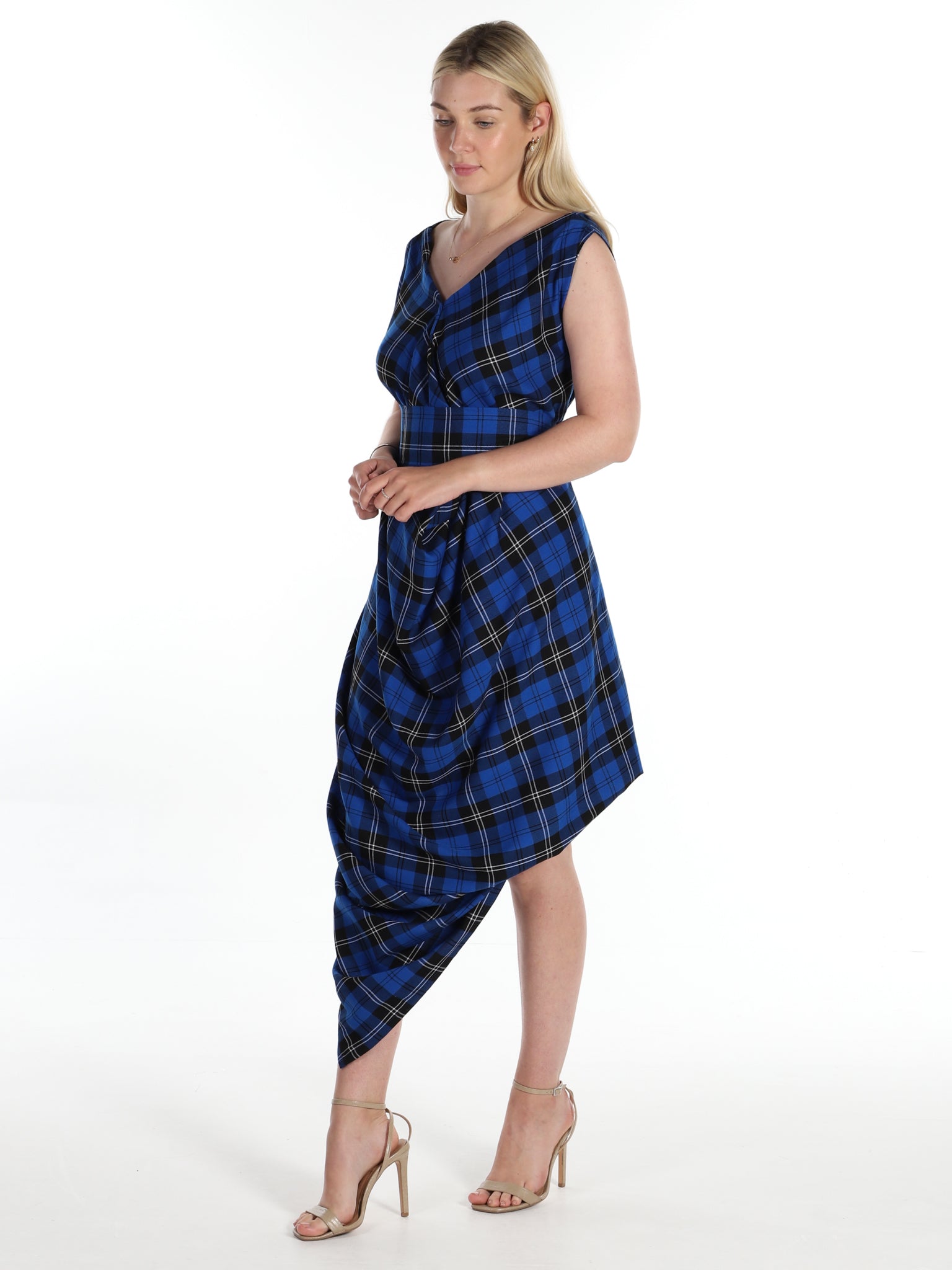 Royal Blue Tartan Poppy Dress