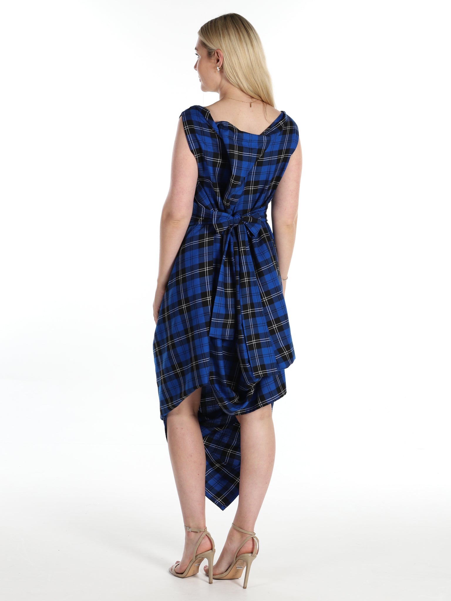 Royal Blue Tartan Poppy Dress