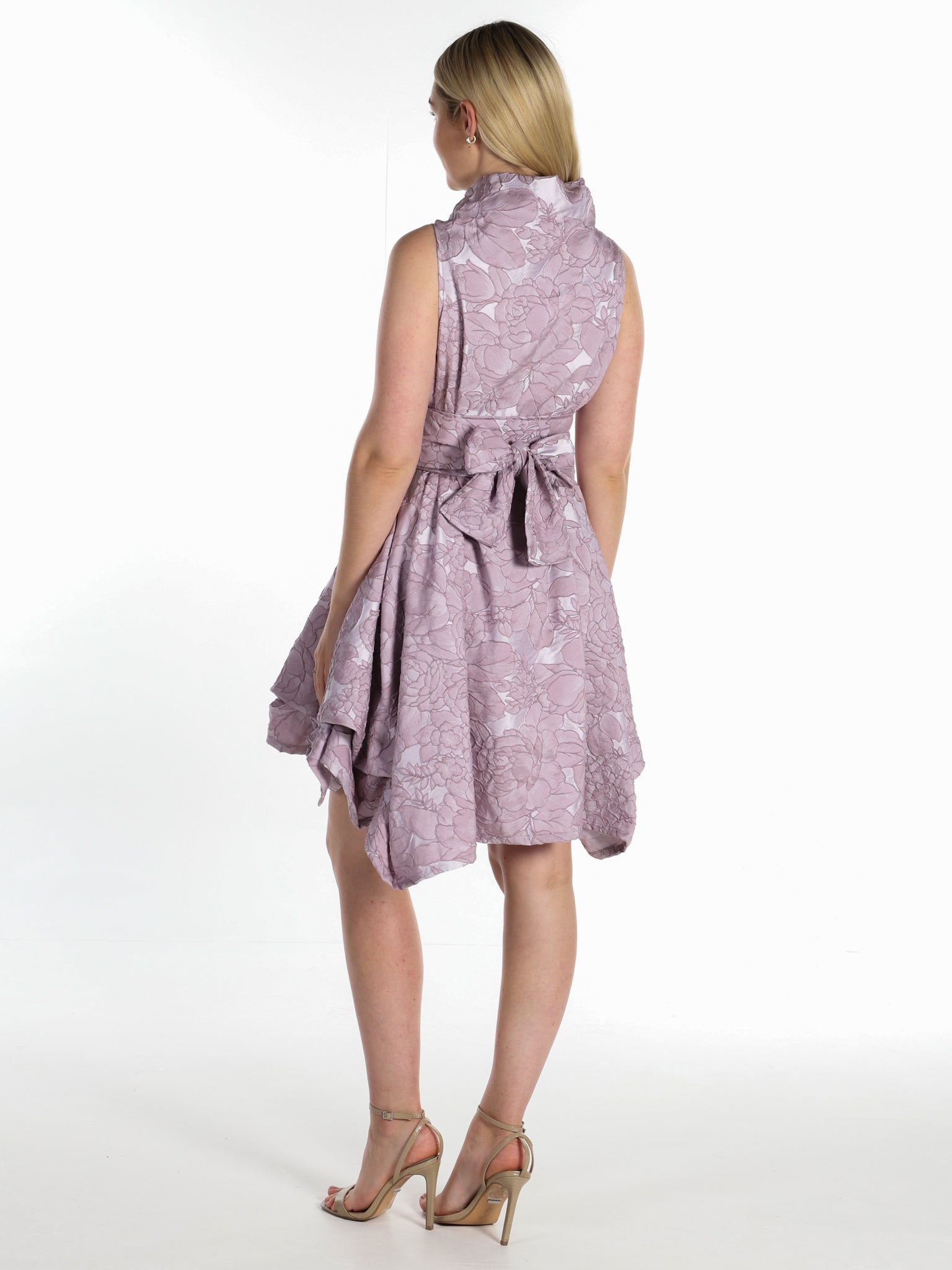Lavender Ocean Rose Trench Dress