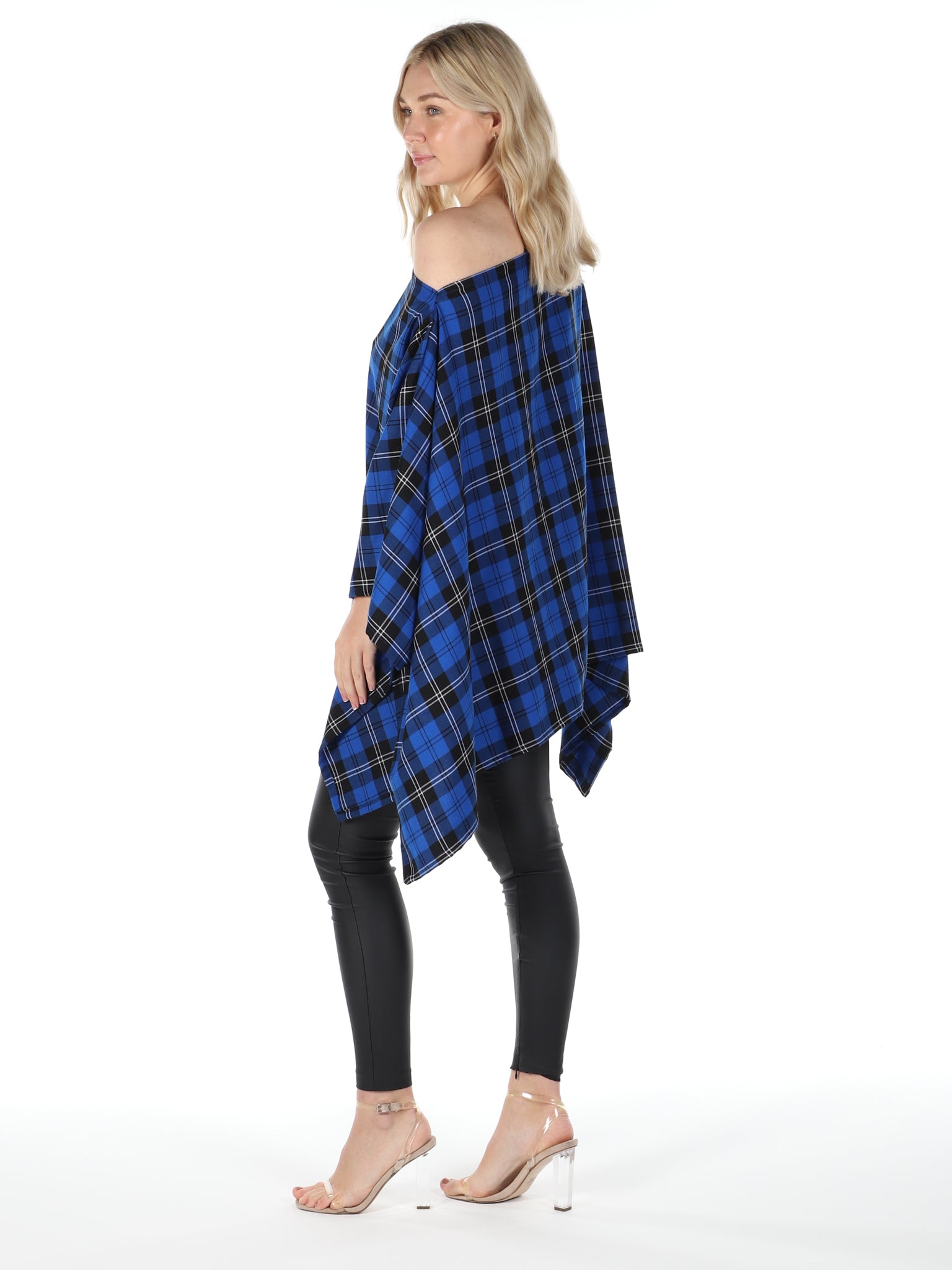 Royal Blue Tartan Luna Top