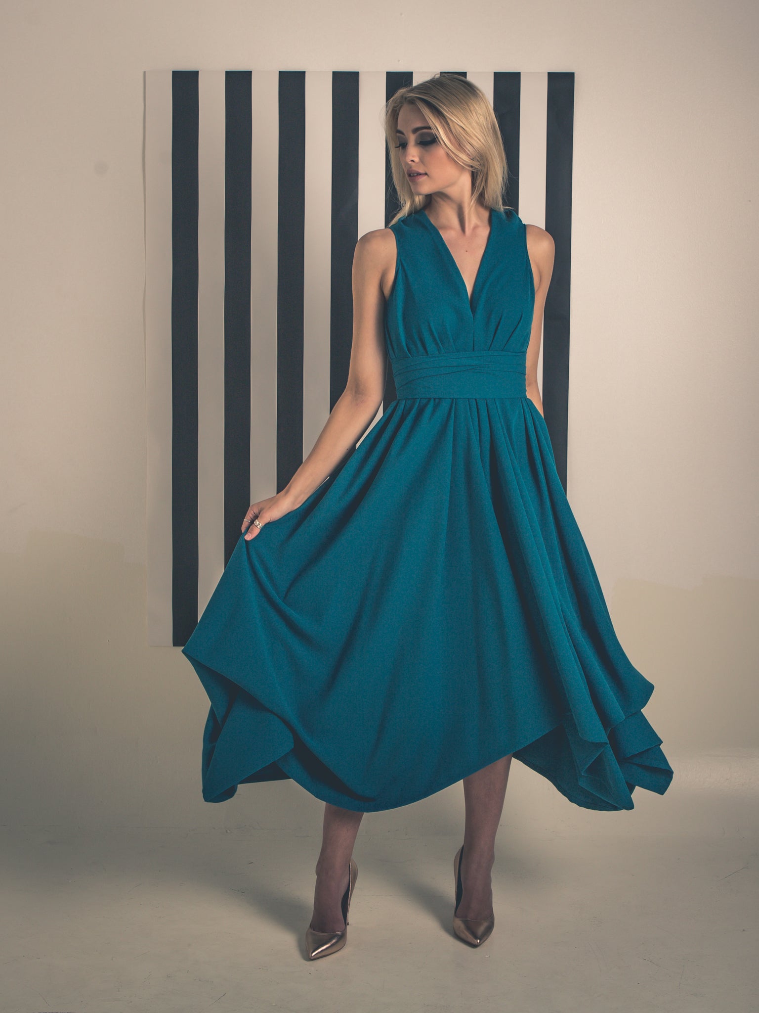 Teal Darcy Dress